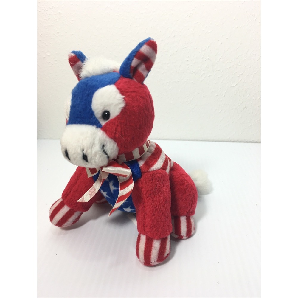 Vintage DAKIN‎ PLUSH PRESIDENTIAL Mini DEMOCRAT DONKEY 5.5 Inches Campaign